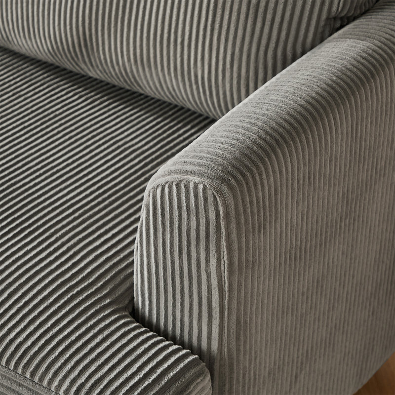 Canapé modulaire Modern, Velours côtelé gris