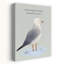 Seagull Standing Still Minimalist Modern Peaceful Seagull Bird Coastal Nature Wall Art Print by Lisen Vennesland - Wrapped Canvas Print-72273505