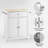 Hedon Solid Wood Top Kitchen Cart-600761113