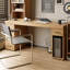 Bureaux rectangulaires en bois massif brun-107366328