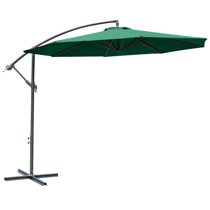 Parasol en porte-à-faux octogonal Cantilever, Vert foncé