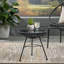 Table d'appoint avec verre trempé lisse - extérieur moderne