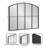 Latitude Run® Forsyth Windowpane Arch Mirror Black-1521054859