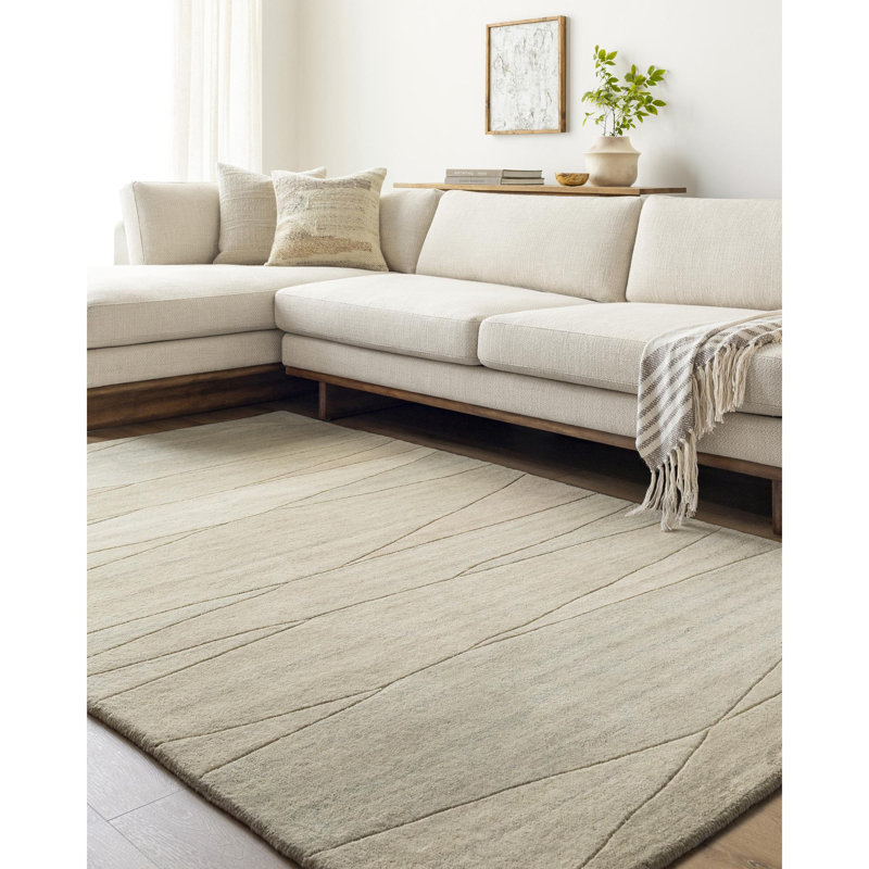 Bansri Hand Tufted Wool Indoor Rug, Rectangle 8' x 11'