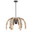 Grecian 6-Light Chandelier in Champagne Mist with Coconut Shell by Breegan Jane