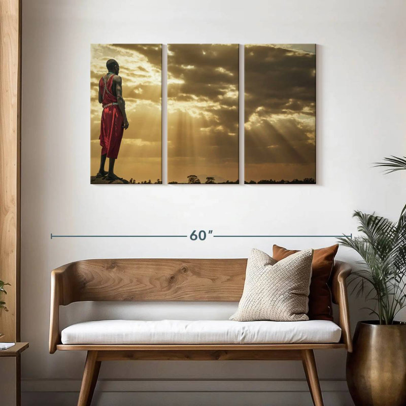 Leisha Masai Glorious Sunset, H 28 po x l 45 po