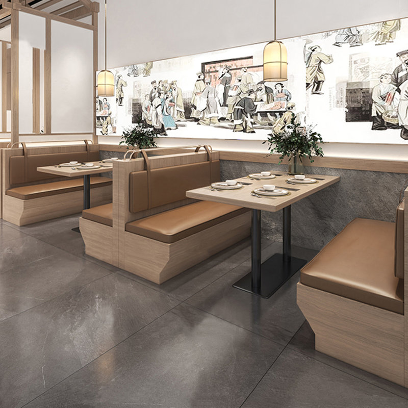 Banc rembourré en similicuir restaurant Cafe