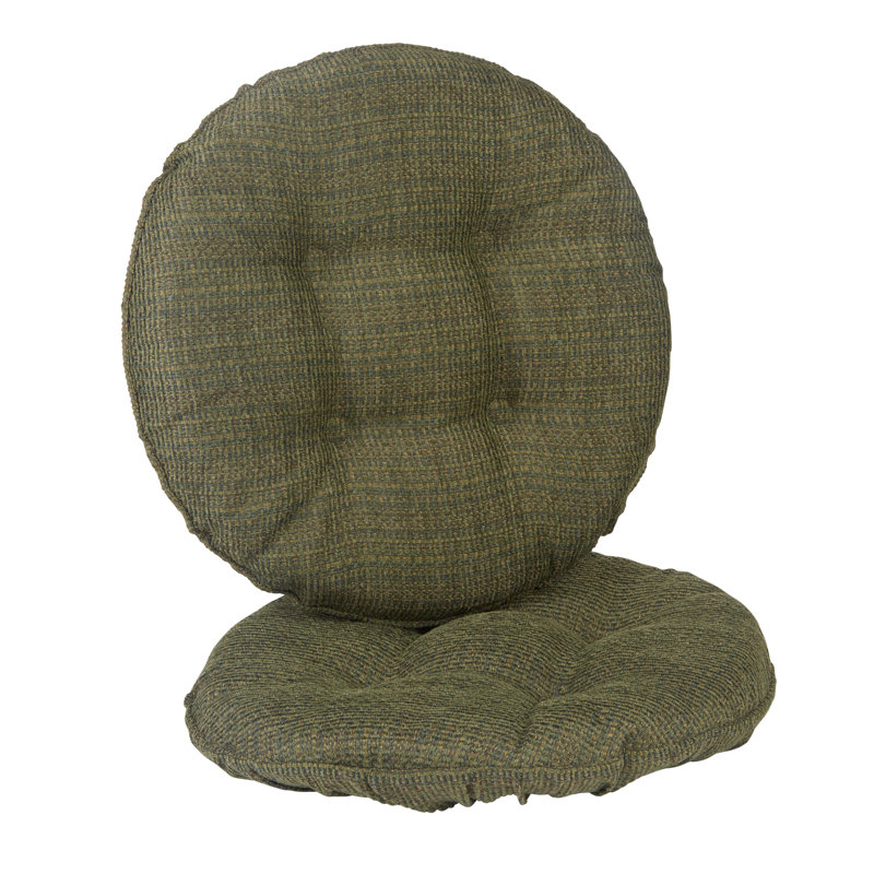 Non-Slip Textured Barstool Seat Cushion, 14-Inches Round, Celadon Green