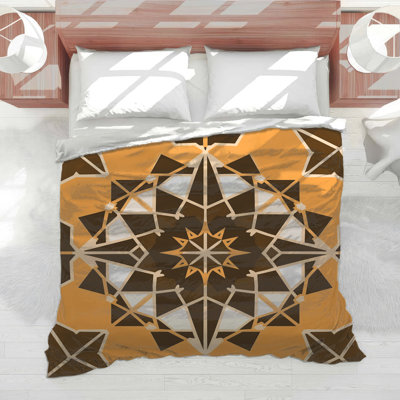 Orange Brown Mandala Comforter