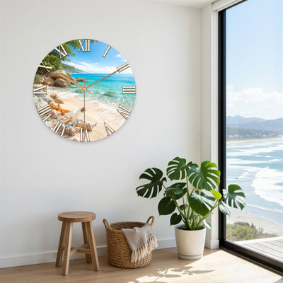 Horloge murale en verre