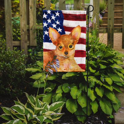 2 côtés en polyester de 2 côtés american drapeau de jardin