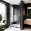 32-36" W x 72" H Framed Rectangle Reversible Shower Door with Tempered Glass