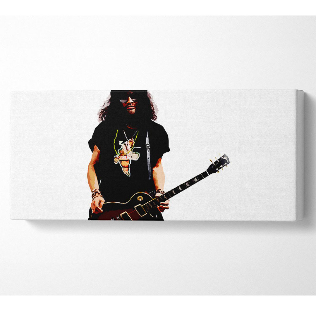 Kunstdruck Slash auf Gitarre Zylinderfarbe