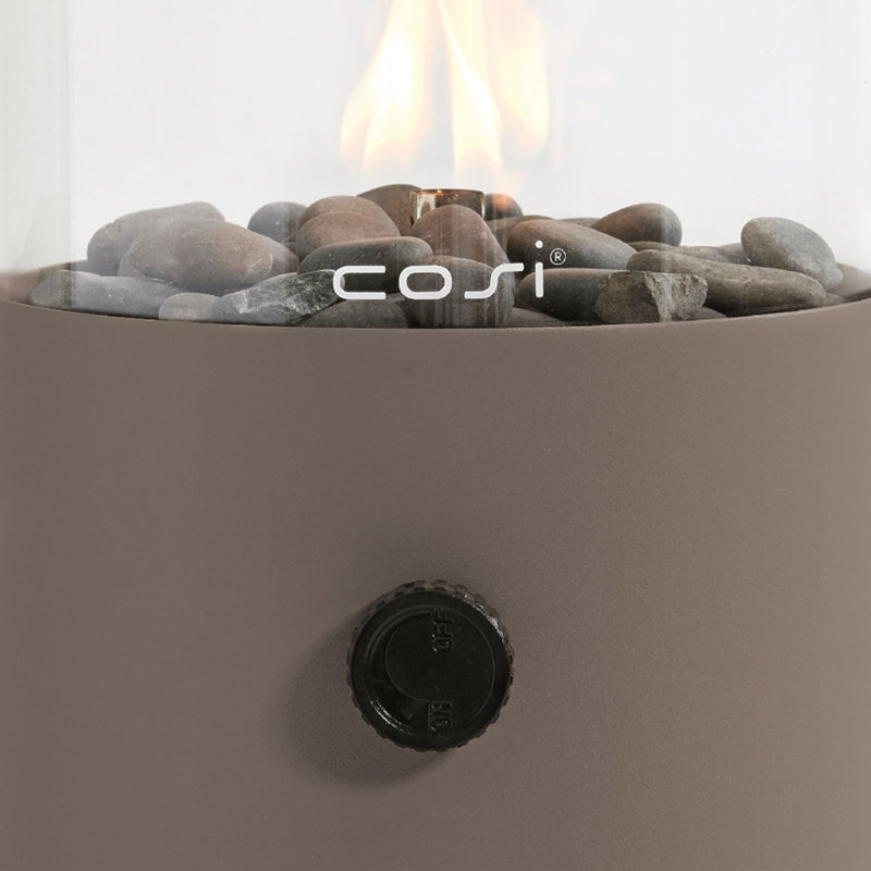 Himanshu Metal Propane Outdoor Tabletop Fireplace with Flame Guard, Moss Green