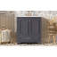 Meuble-lavabo de 30 pouces avec lavabo en céramique, cadre en bois massif et 2 portes à fermeture douce pour un rangement élégant-1084706354