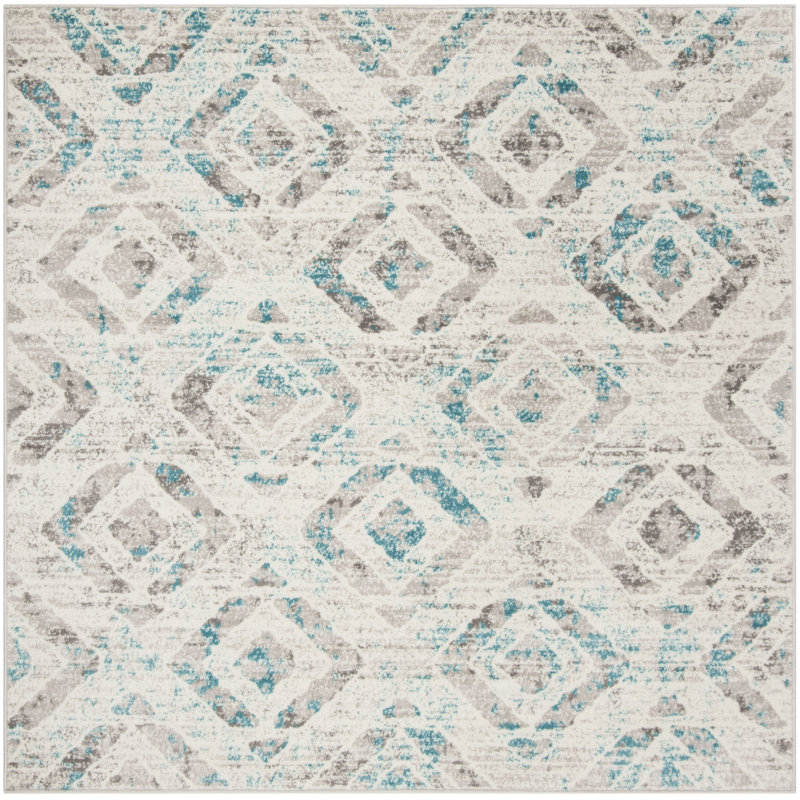 Cohan Performance Geometric Rug, Square 6'7"
