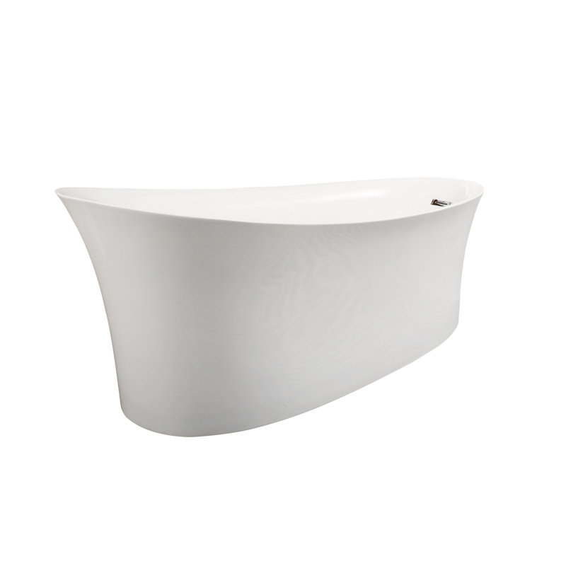 66.9'' x 32.7'' Freestanding Soaking Acrylic Bathtub