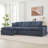 Flick Chenille Boneless Sectional Sofa with Double-Layer Cushions & Side Pockets-754638577