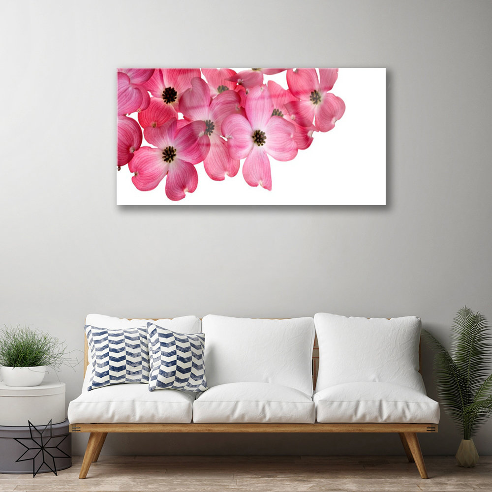 Floral Flowers - Unframed Photograph on Glass