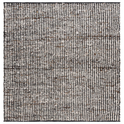 Tapis rayé en laine / jute Rynesha