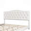 Bed, Upholstered Platform Bed With Saddle Curved Headboard And Diamond Tufted Details