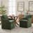 Upholstered Dining Chair with Casters-1657015209