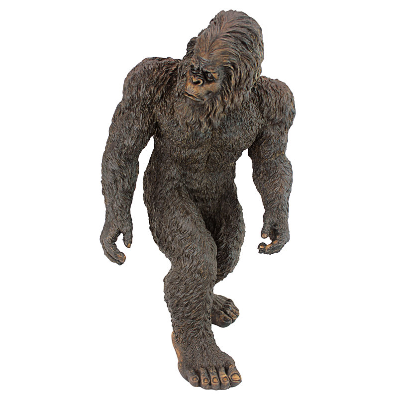 Statue yéti de jardin Bigfoot, Médium, Brun
