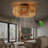 20-Inch Caged Ceiling Fan With Light, Boho Flush Mount Low Profile, Bird's Nest Hemp Rope Wrapped Design, 7-Blade Hidden Fan, 6-Speed Reversible DC Motor, Remote Control, E26 Base (Bulbs Not Included), For Bedroom Living Room Kitchen