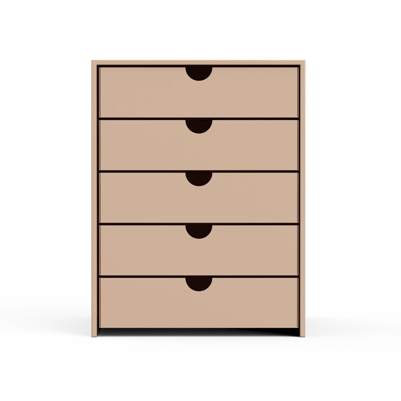 File Cabinet Shelf Organizing Box Settrays 5 Drawers Closed, Milk Tea