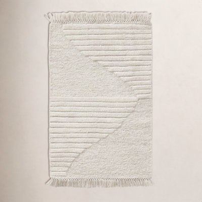 Alar Ivory Hand-Woven Wool Rug