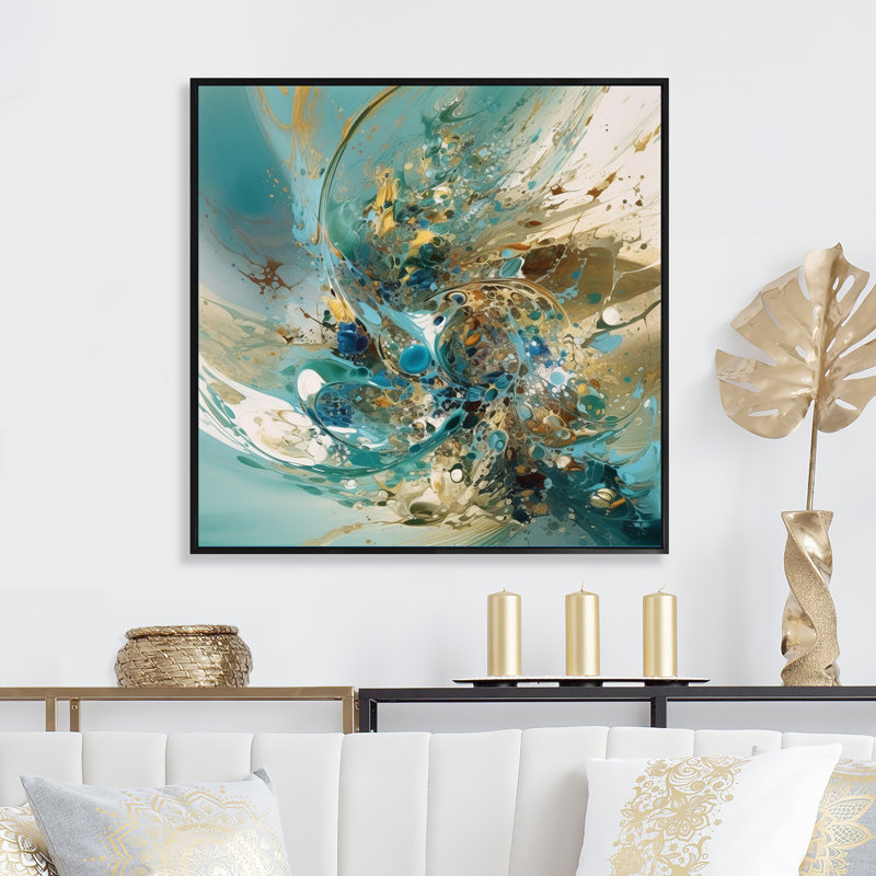 Impression sur toile, H 36 po x l 36 po x P 1,5 po, Cadre flottant noir
