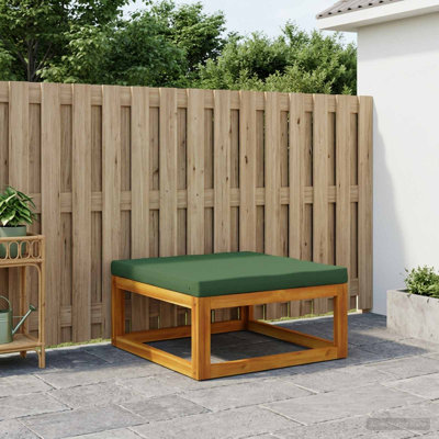 68 cm W Acacia Patio Corner Sofa with Cushions