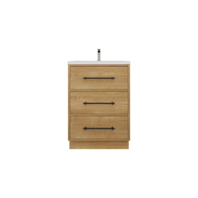Victoria 23.6'' Single Bathroom Vanity with Acrylic Top