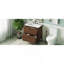 Meuble-lavabo de 30 po avec lavabo en céramique, équipé de poignées verticales et de tiroirs pleine extension, meuble-lavabo autoportant avec glissières de tiroir à fermeture en douceur, conception cannelée, brun foncé-928149744