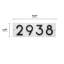 Floating Stand-Off 4-Number Horizontal Sign, White /W/ Black Modern Font Numbers-1394784520