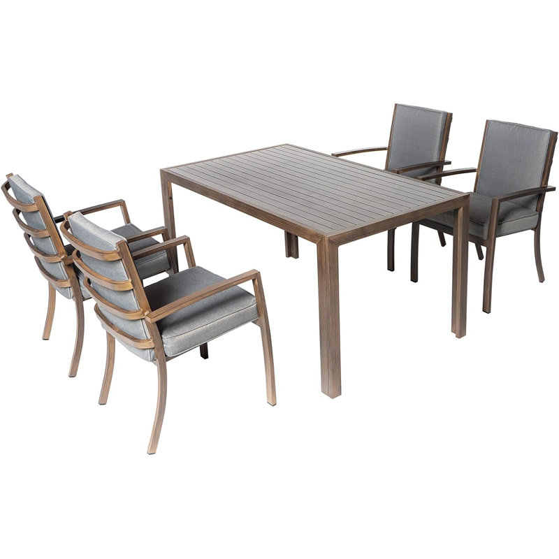 Ensemble repas 7 pièces avec 6 chaises empilables, 4