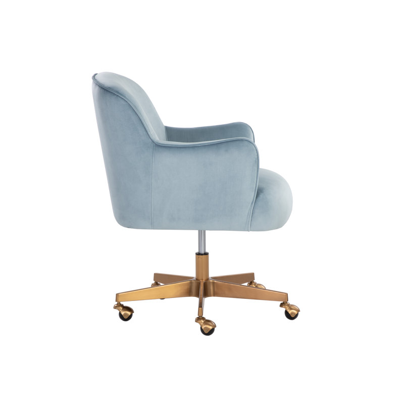 Swivel Office Chair, Blue