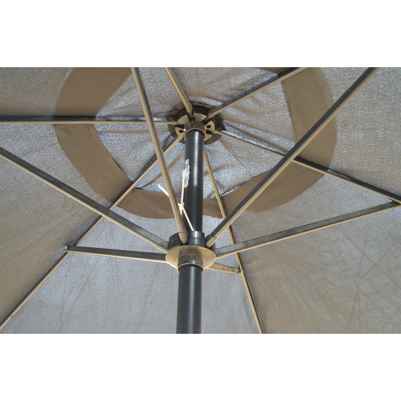Ahmiyah 270cm Market Parasol, Black 