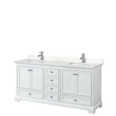 Deborah 72"" Double Bathroom Vanity Set -  Wyndham Collection, WCS202072DWHC2UNSMXX