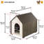 Wood Portable Igloo Style Dog House-88709312
