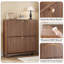 Armoire de rangement pour chaussures 16 paires avec 2 tiroirs rabattables et tablettes réglables-1581604289