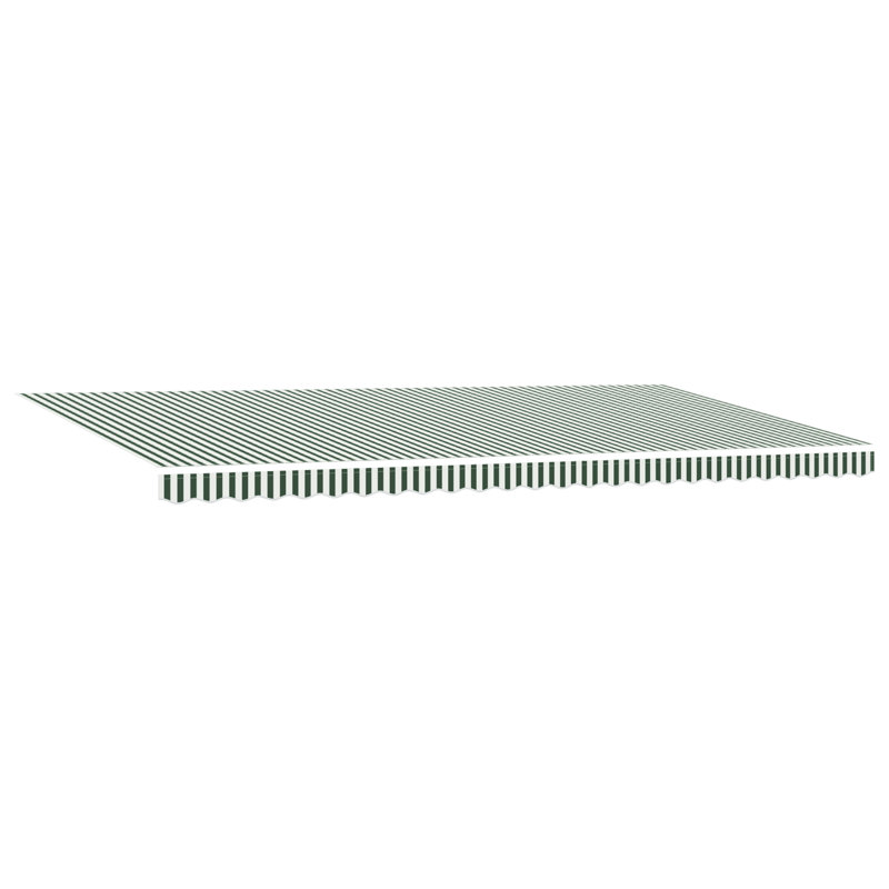 Retractable Awning, Green/White Striped, 600 cm W x 300 cm D