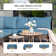 Carrboro Outdoor Wicker Conversation Set With Cushions & Two Coffee Tables