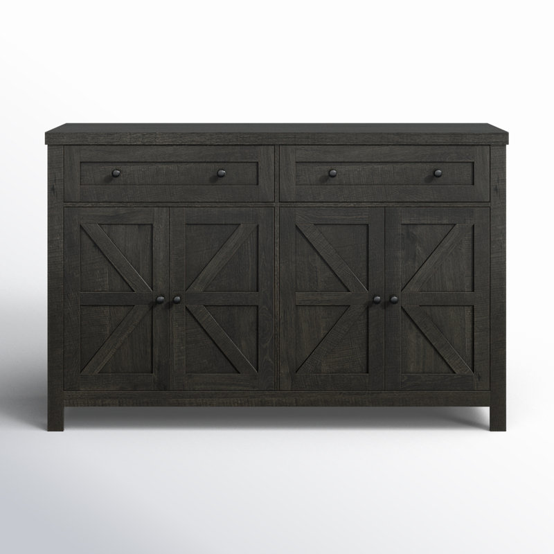Zosia 55.1" Modern Sideboard Buffet, Credenza with Storage Cabinets, Dark Brown