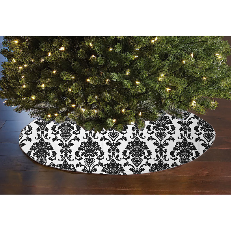 Jupe d'arbre de Noël 58 po Popeline, Blanc