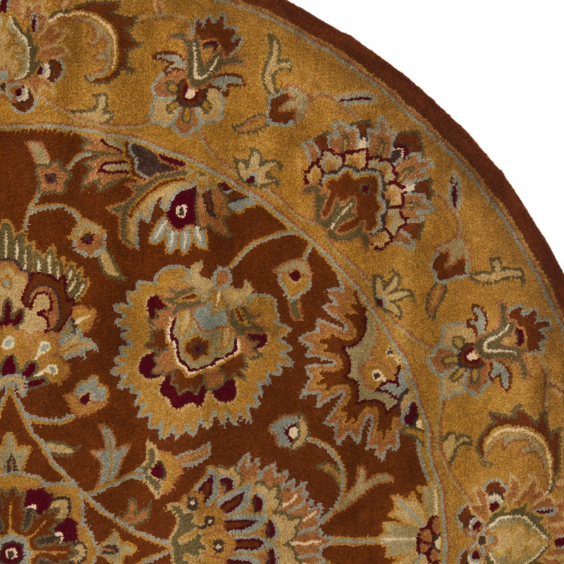 Balthrop Hand Tufted Wool Oriental Rug, Round 6'