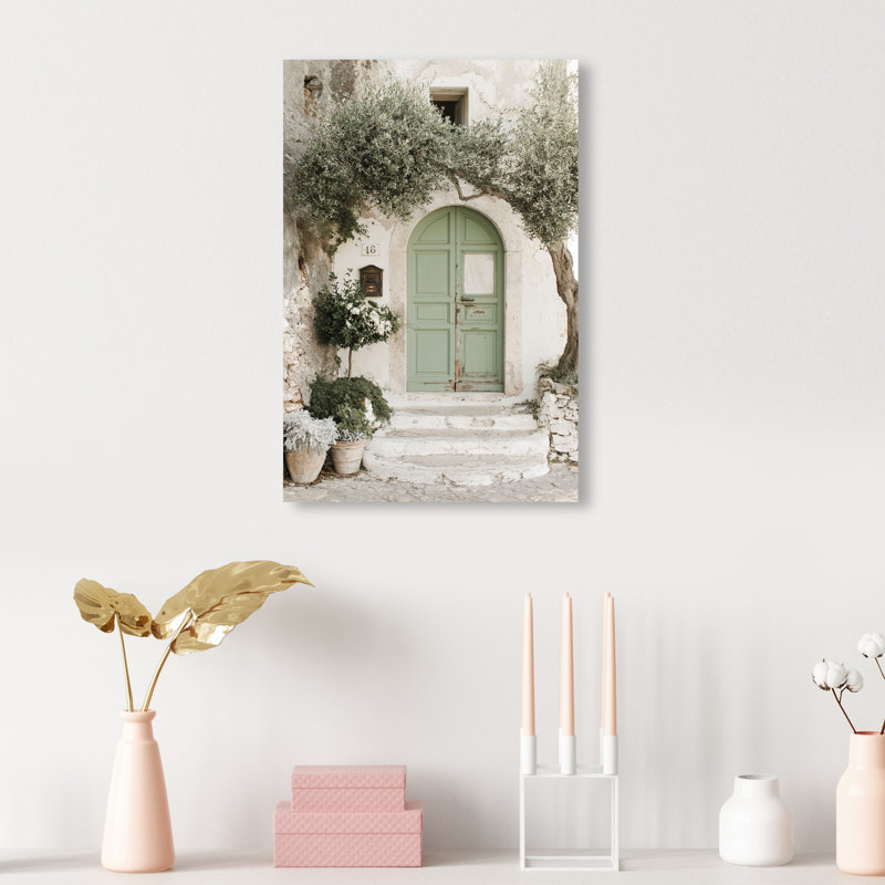 Mint Door II Canvas Architecture Print by Oliver Gal, Black Frame, 10 x 15, 10"H x 15"W, Gallery Wrapped