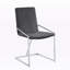 Chaise d'appoint en velours Cypress gris et finition chromée (ensemble de 2)