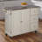 Taniha 53.5 " W Kitchen Cart with Stainless Steel Top-1473121381
