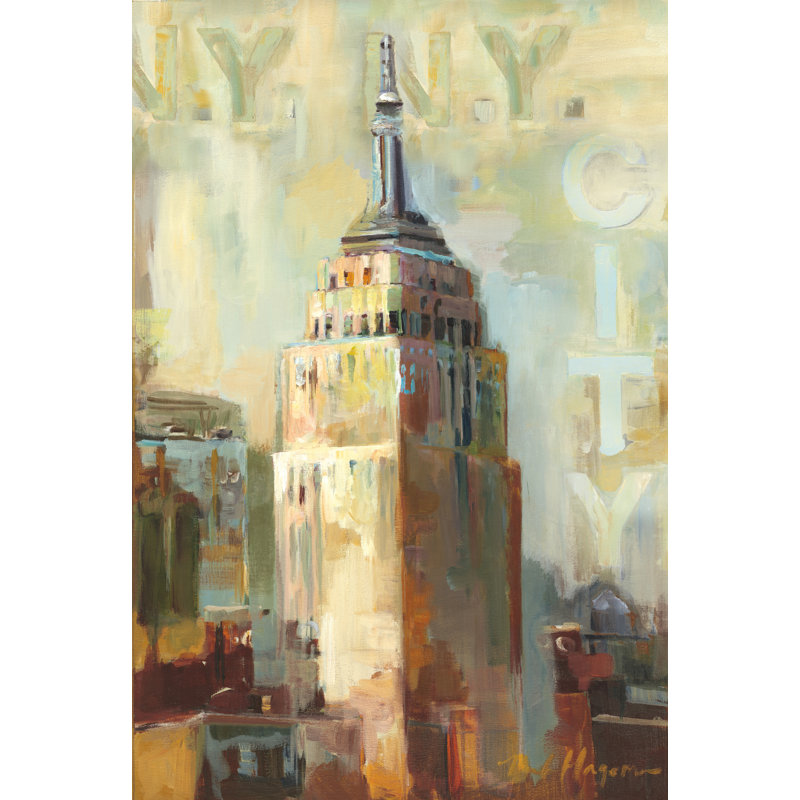 L'Empire State Building, Non, H 18 po x l 12 po, Toile tendue